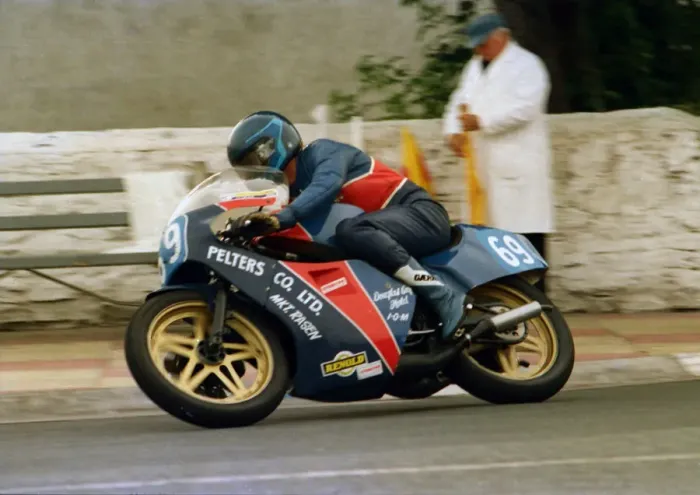 Framed Print : Bas Parrish (Yamaha) 1987 Junior Manx Grand Prix Framed Print : Bas Parrish (Yamaha) 1987 Junior Manx Grand Prix