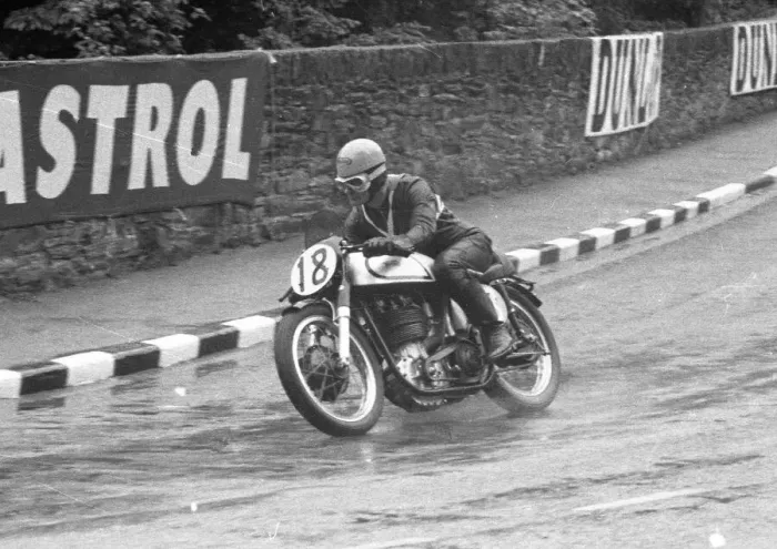 Framed Print : Bill Beevers (Norton) 1956 Junior TT