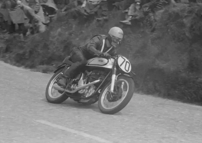 Framed Print : Bill Beevers (Norton) 1956 Senior TT