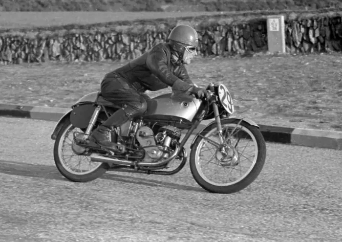 Framed Print : Bert Fruin EMC Puch 1954 Ultra Lightweight TT Framed Print : Bert Fruin EMC Puch 1954 Ultra Lightweight TT