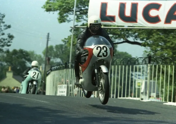 Framed Print : Bo Gustaffson (Honda) 1967 Ultra Lightweight TT