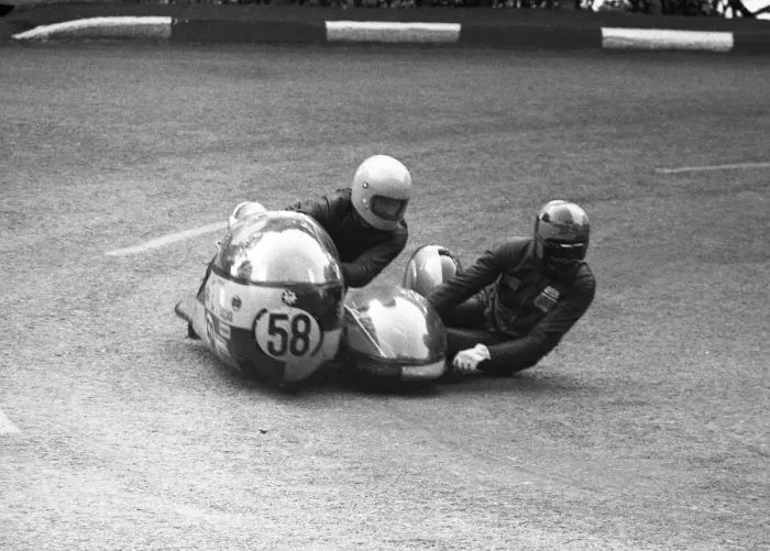 Framed Print : Bob Cass & N Panter (Triumph) 1971 750 Sidecar TT Framed Print : Bob Cass & N Panter (Triumph) 1971 750 Sidecar TT
