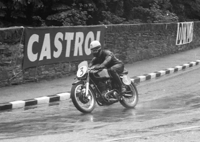 Framed Print : Bob Coleman (AJS) 1956 Junior TT Framed Print : Bob Coleman (AJS) 1956 Junior TT
