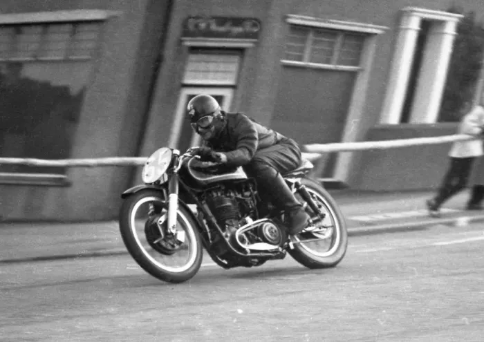 Framed Print : Bob Cook (AJS) 1956 Junior TT Framed Print : Bob Cook (AJS) 1956 Junior TT