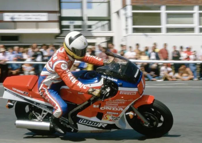 Framed Print : Bob Jackson (Honda) 1984 Production TT Framed Print : Bob Jackson (Honda) 1984 Production TT