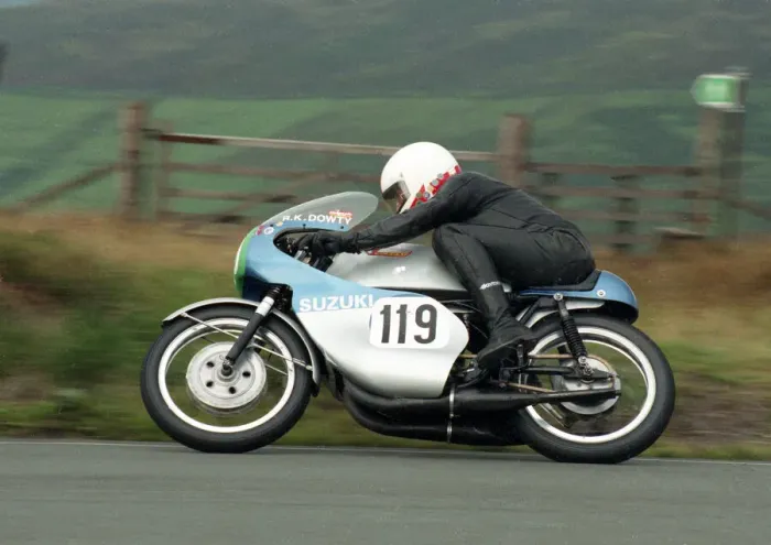 Framed Print : Bob K Dowty (Suzuki) 1996 Lightweight Classic Manx Grand Prix