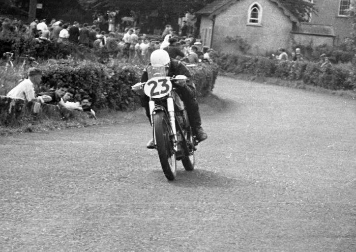 Framed Print : Bob MacDonald (AJS) 1952 Senior Ulster Grand Prix Framed Print : Bob MacDonald (AJS) 1952 Senior Ulster Grand Prix