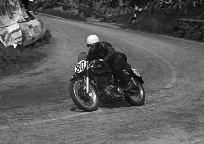 Framed Print : Bob MacDonald (AJS) 1953 Senior TT Framed Print : Bob MacDonald (AJS) 1953 Senior TT