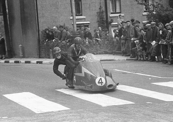 Bob Mitchell & Eric Bliss (Norton) 1956 Sidecar TT