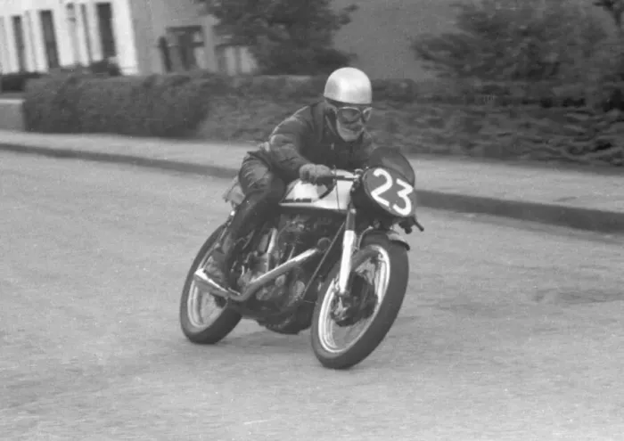 Framed Print : Borro Castellani (Norton) 1958 Senior TT
