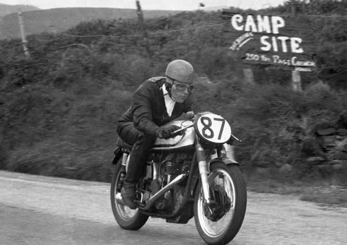 Framed Print : Brian Freestone (Norton) 1956 Junior TT Framed Print : Brian Freestone (Norton) 1956 Junior TT