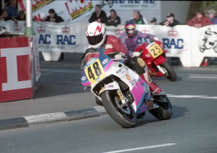 Framed Print : Brian Gardiner (Honda) 1993 Supersport 600 TT