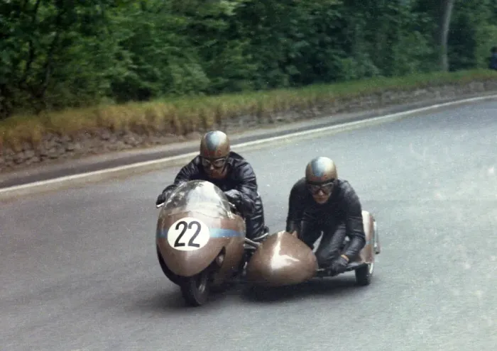 Framed Print : Brian McAnelly & P Horsfield (BMS) 1965 Sidecar TT Framed Print : Brian McAnelly & P Horsfield (BMS) 1965 Sidecar TT