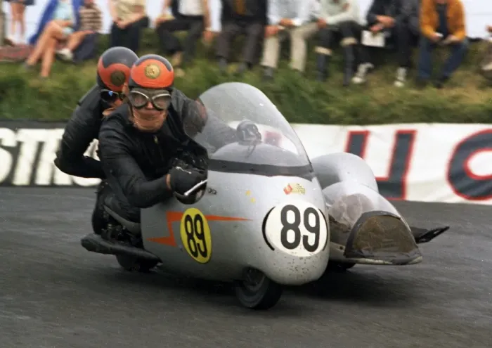 Framed Print : Brian Mee & Colin Newbold (BSA) 1970 750cc Sidecar TT Framed Print : Brian Mee & Colin Newbold (BSA) 1970 750cc Sidecar TT