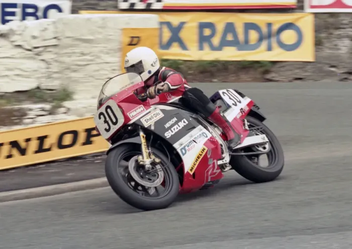 Framed Print : Brian Morrison (Suzuki) 1987 Formula One TT