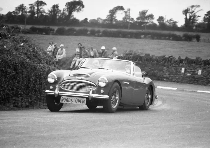 Framed Print : Brian Mylchreest (Austin Healey) 1962 Manx Grand Prix Framed Print : Brian Mylchreest (Austin Healey) 1962 Manx Grand Prix