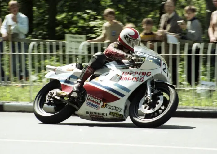 Framed Print : Brian Reid (Suzuki) 1984 Premier Classic TT