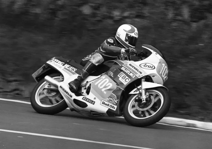 Framed Print : Brian Reid (Suzuki) 1986 Production D TT Framed Print : Brian Reid (Suzuki) 1986 Production D TT