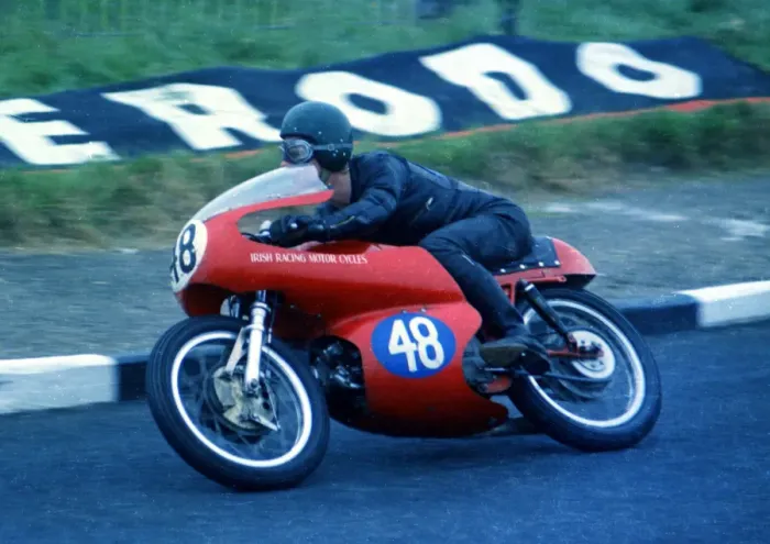 Framed Print : Brian Steenson (Aermacchi) 1968 Junior TT