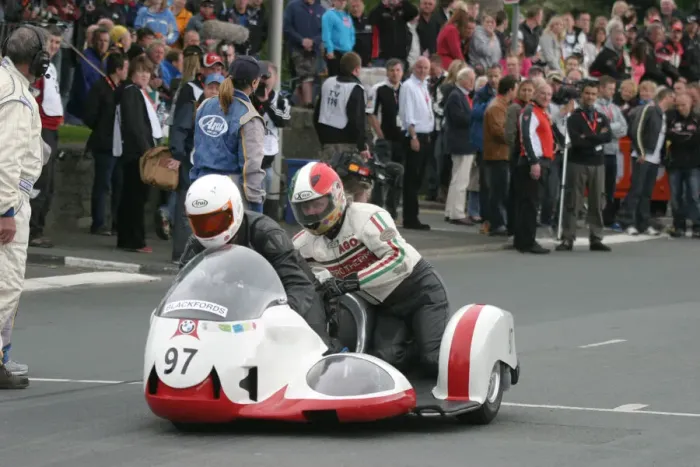 Framed Print : Brian Toombs & Kevin Murphy (BMW) 2010 TT Parade Lap Framed Print : Brian Toombs & Kevin Murphy (BMW) 2010 TT Parade Lap