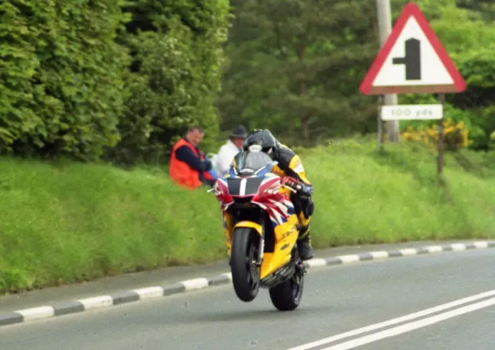 Framed Print : Bruce Anstey (Triumph) 2003 Junior TT