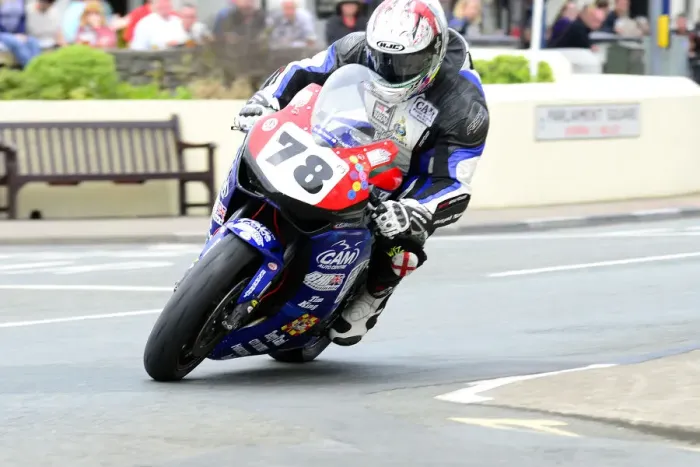 Framed Print : Bill Callister (Honda) 2014 Senior TT