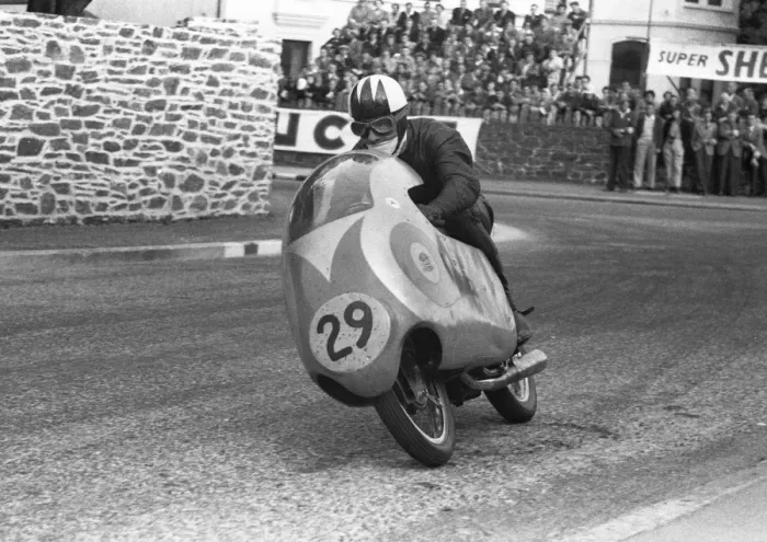 Framed Print : Cecil Sandford (Mondial) 1957 Lightweight TT