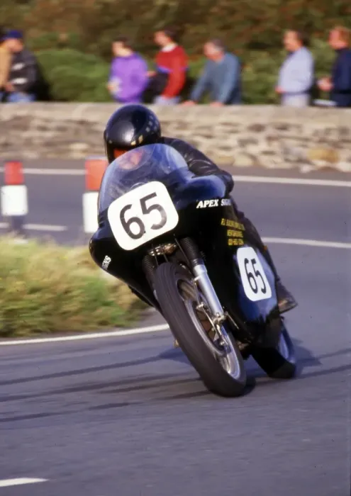 Framed Print : Charles Flockhart (Velocette) 1986 Classic Manx Grand Prix Framed Print : Charles Flockhart (Velocette) 1986 Classic Manx Grand Prix