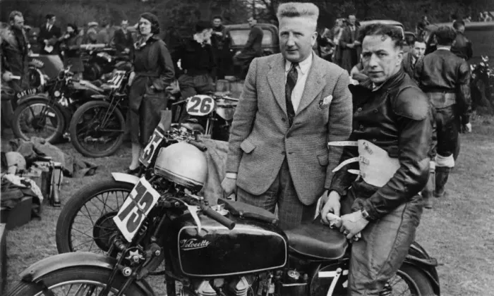 Framed Print : Charlie Brett and Jack Brett (Velocette) Cadwell Park Framed Print : Charlie Brett and Jack Brett (Velocette) Cadwell Park