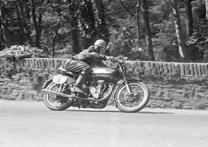 Framed Print : Charlie Brett (Norton Excelsior) 1951 Lightweight TT Framed Print : Charlie Brett (Norton Excelsior) 1951 Lightweight TT