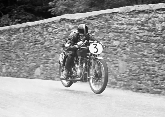 Framed Print : Charlie Bruce (Velocette) 1952 Lightweight TT Framed Print : Charlie Bruce (Velocette) 1952 Lightweight TT