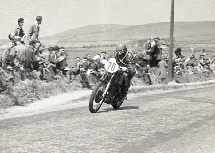 Framed Print : Charlie Gray (AJS) 1951 Senior TT Framed Print : Charlie Gray (AJS) 1951 Senior TT