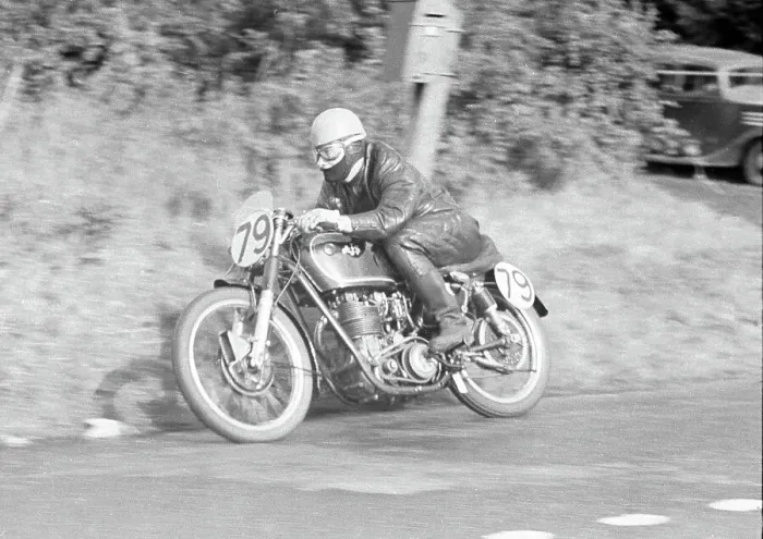 Framed Print : Charlie Gray AJS 1952 Junior Ulster Grand Prix
