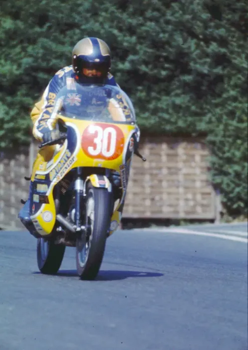 Framed Print : Charlie Sanby (Moto Guzzi) 1978 Formula One TT