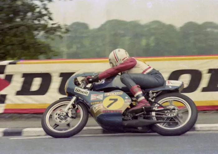 Framed Print : Charlie Williams (Maxton Yamaha) 1976 Senior TT