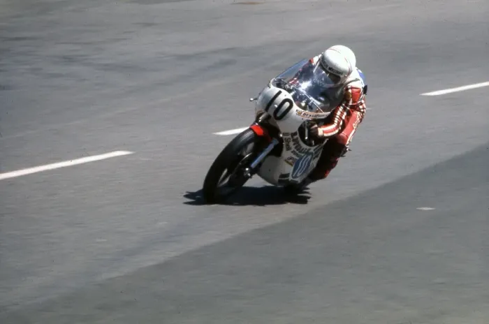 Framed Print : Charlie Williams (Yamaha) 1975 Junior TT