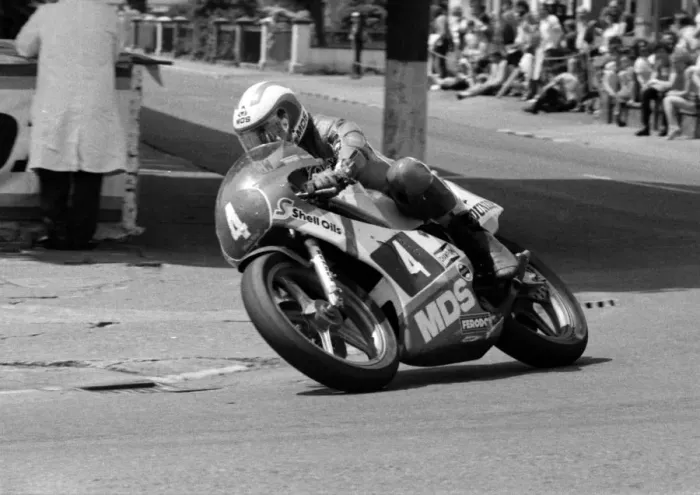 Framed Print : Charlie Williams (Yamaha) 1984 Junior TT
