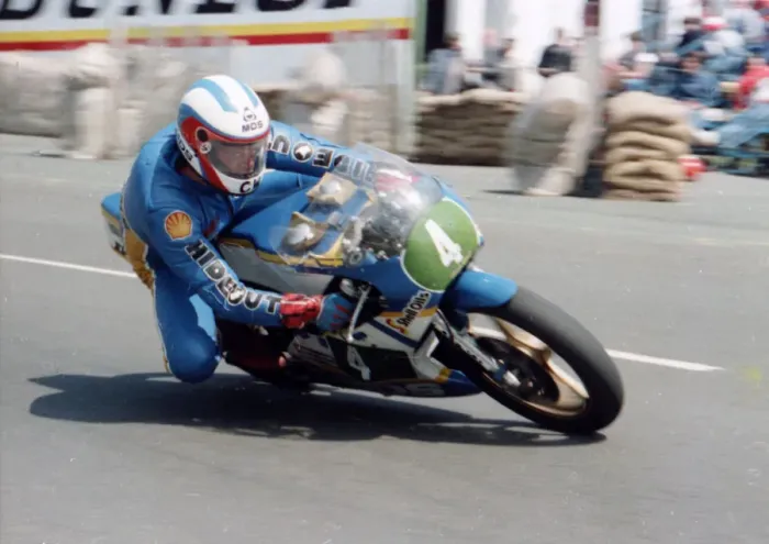 Framed Print : Charlie Williams (Yamaha) 1984 Junior TT