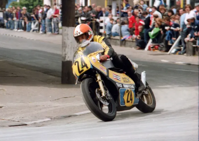 Framed Print : Chas Mortimer (Bartol) 1984 Senior TT