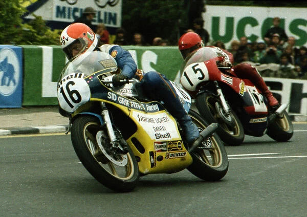 Chas Mortimer (Yamaha) and Jeff Sayle (Yamaha) 1979 Classic TT
