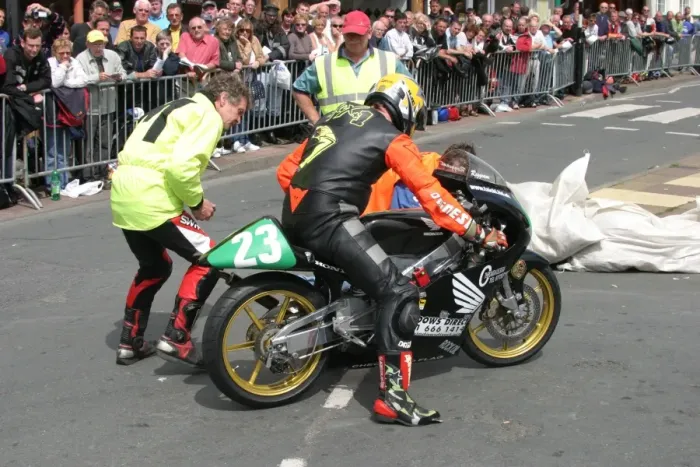 Framed Print : Checking it over Reg Lennon (Honda) 2004 Ultra Lightweight TT Framed Print : Checking it over Reg Lennon (Honda) 2004 Ultra Lightweight TT