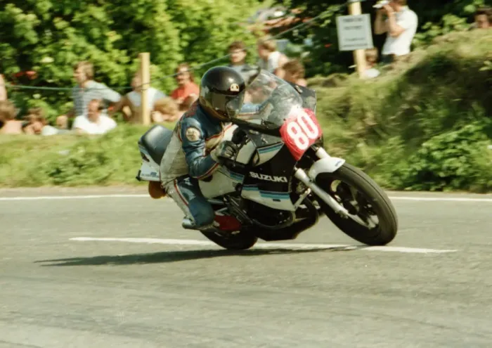 Framed Print : Chris Fargher (Suzuki) 1984 Production TT Framed Print : Chris Fargher (Suzuki) 1984 Production TT