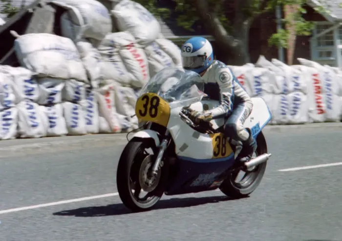 Framed Print : Chris Grose (Yamaha) 1982 Senior TT