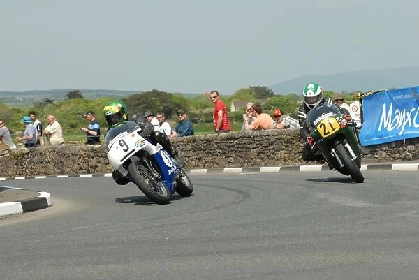 Chris McGahan (Triumph) and Meredydd Owen (Seeley G50) 2012 Pre TT Classic