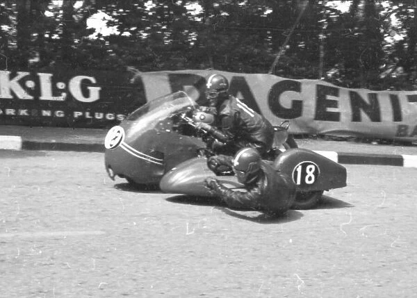 Claude Lambert & Gottfried Rufenacht (BMW) 1960 Sidecar TT