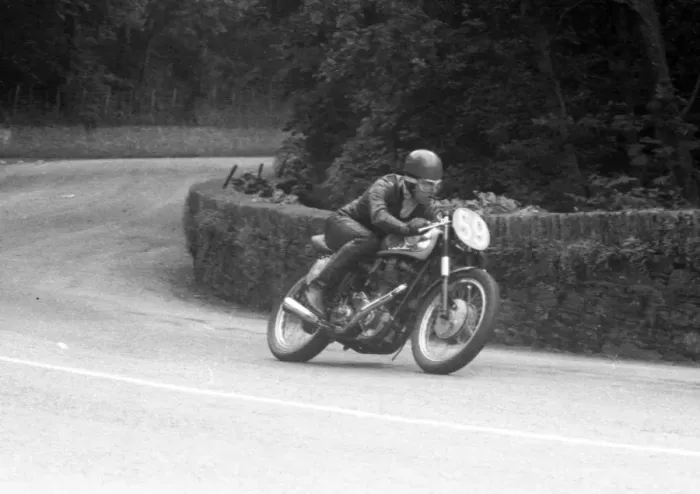 Framed Print : Colin Broughton (BSA) 1956 Junior Manx Grand Prix Framed Print : Colin Broughton (BSA) 1956 Junior Manx Grand Prix