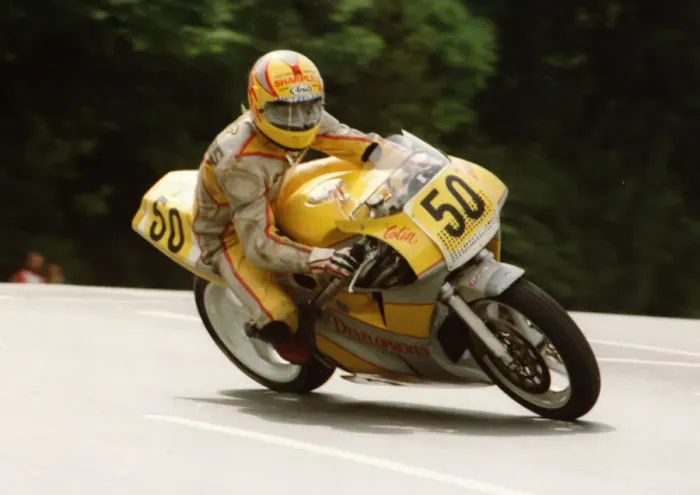 Framed Print : Colin Gable (Honda) 1989 Senior TT