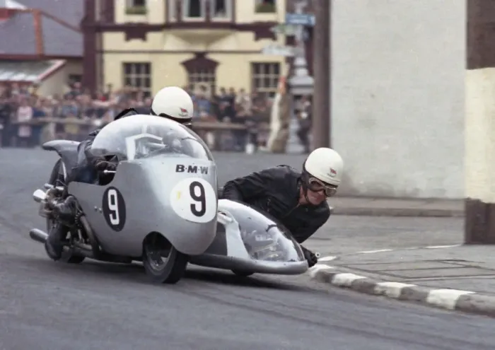Framed Print : Colin Seeley & Wally Rawlings (BMW) 1965 Sidecar TT