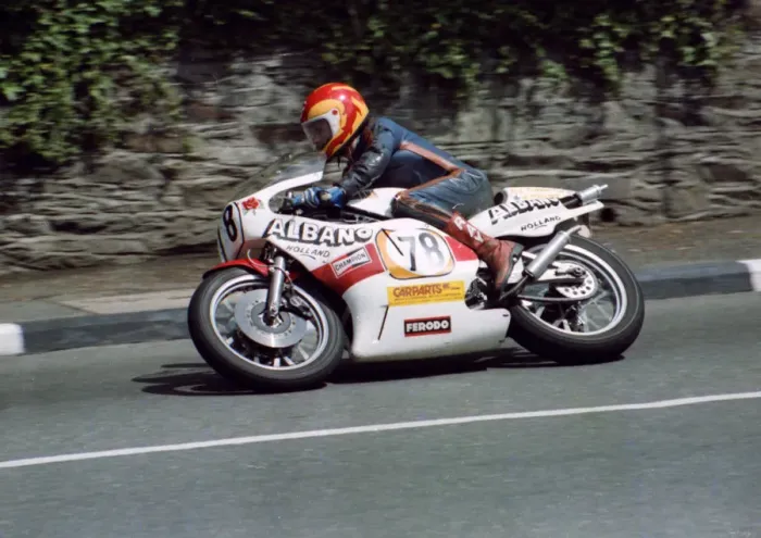 Framed Print : Courtney Junk (Yamaha) 1982 Classic TT Framed Print : Courtney Junk (Yamaha) 1982 Classic TT