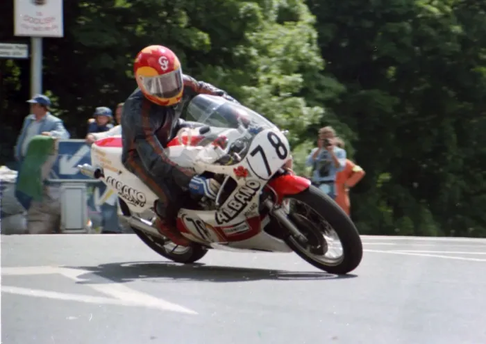 Framed Print : Courtney Junk (Yamaha) 1982 Classic TT Framed Print : Courtney Junk (Yamaha) 1982 Classic TT